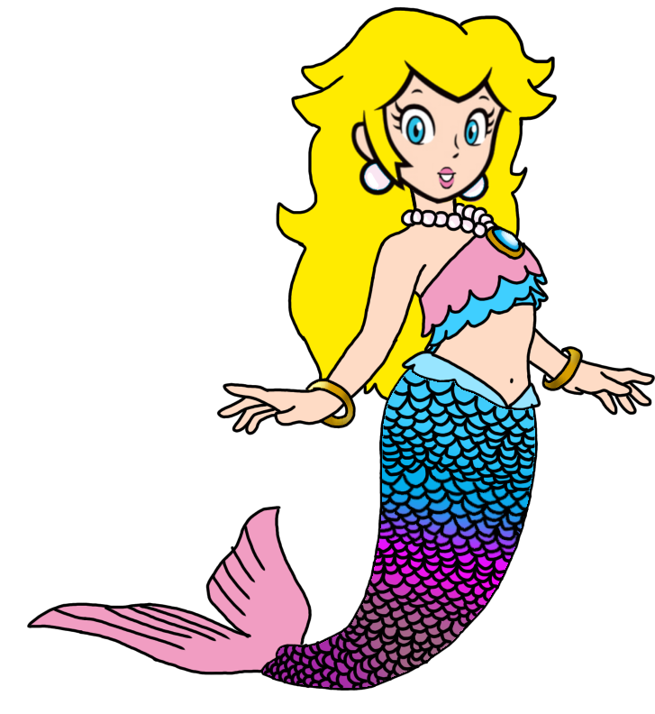 mermaid princess peach Blank Meme Template