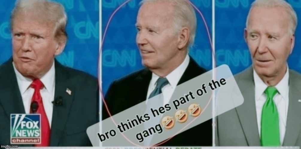 Bro thinks he’s on the team | image tagged in gifs,memes,funny,shitpost,politics,presidential debate | made w/ Imgflip meme maker