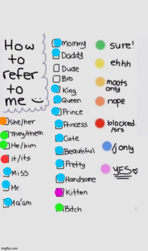 How To Refer To Me :) | image tagged in how to refer to me | made w/ Imgflip meme maker