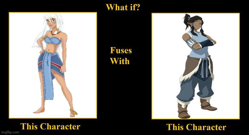 What if Princess Kida Fuses With Korra | image tagged in what if fuses,kida,atlantis the lost empire,korra,the legend of korra,water | made w/ Imgflip meme maker