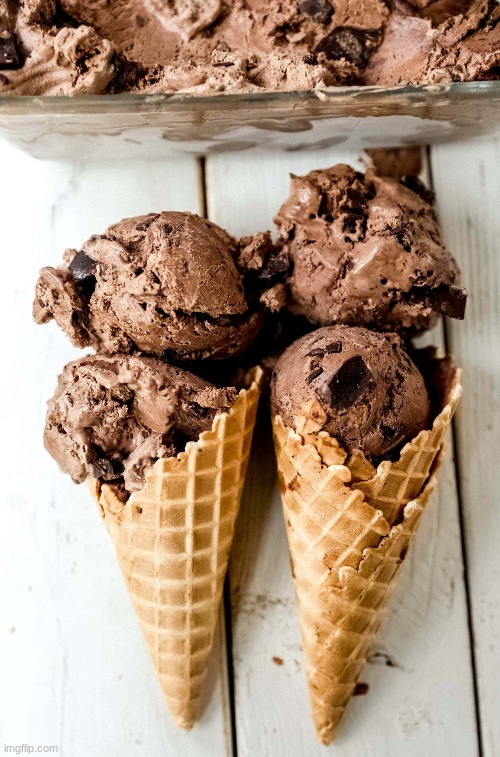 No-Churn Chocolate Chunk Ice Cream | made w/ Imgflip meme maker
