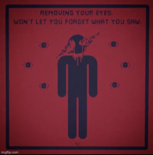 REMOVING YOUR EYES, WON'T LET YOU FORGET WHAT YOU SAW | made w/ Imgflip meme maker