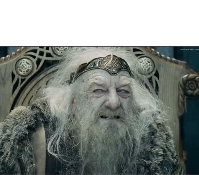 lotr theoden grin Blank Meme Template