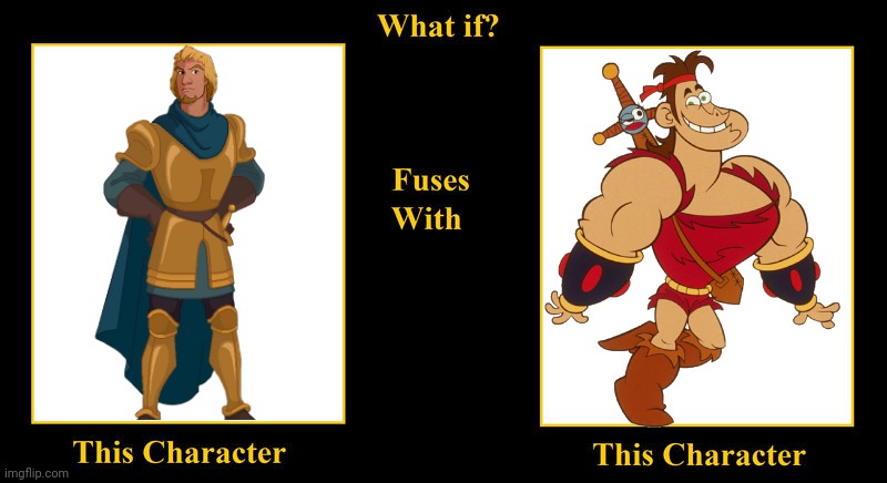 Captain Phoebus Fuses With Dave The Barbarian | image tagged in what if fuses,captain phoebus,dave,dave the barbarian,the hunchback of notre dame,disney | made w/ Imgflip meme maker