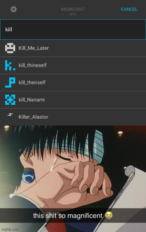 I sense a trend | image tagged in ts so magnificent,kill,trend,hunter x hunter,hxh,chrollo | made w/ Imgflip meme maker