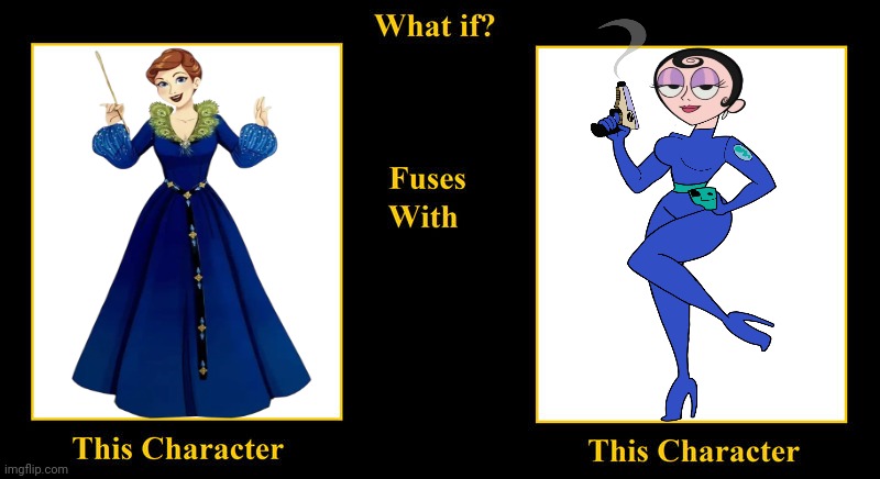 What if Giselle Fuses With Agent Honeydew | image tagged in what if fuses,agent honeydew,giselle,enchanted,dexters lab,disney princess | made w/ Imgflip meme maker