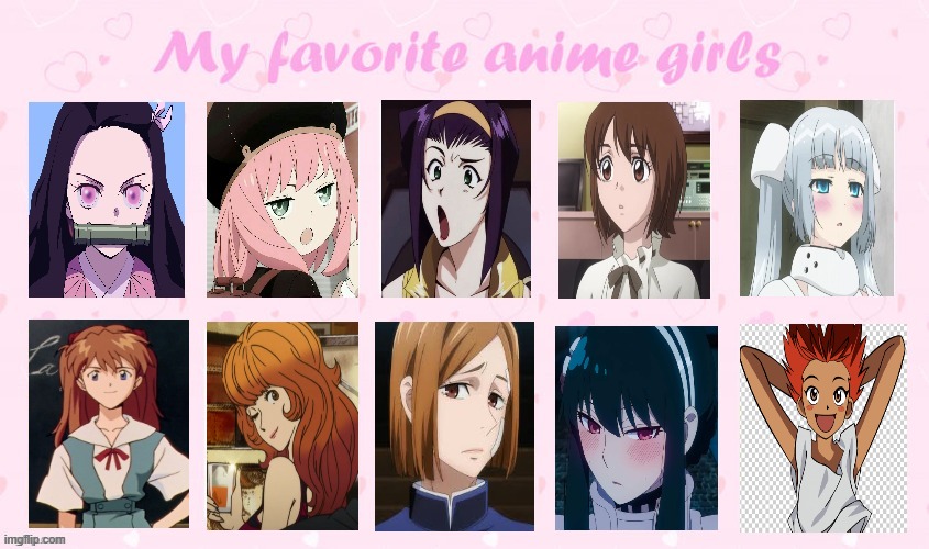 my favorite anime girls | image tagged in my favorite anime girls,anime,spy x family,redheads,anime memes | made w/ Imgflip meme maker