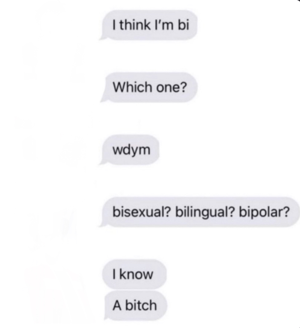 I think I’m bi Blank Meme Template