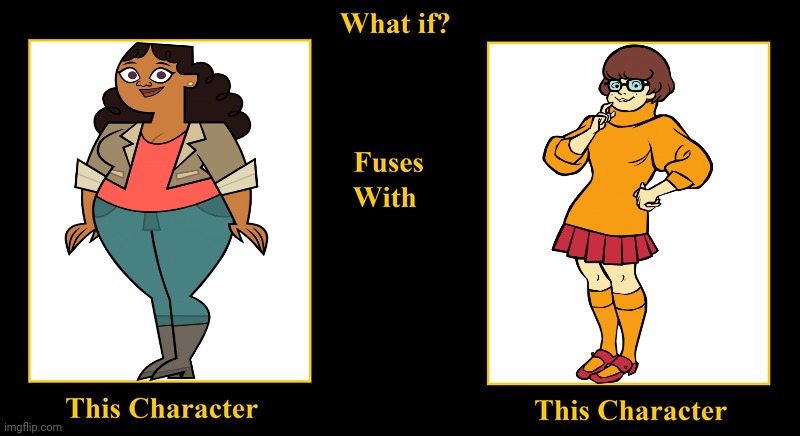 What if Millie Freeman Fuses With Velma Dinkley | image tagged in what if fuses,total drama,scooby doo,millie,velma dinkley,cartoon network | made w/ Imgflip meme maker