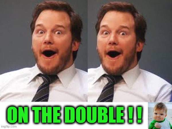 ON THE DOUBLE ! ! | made w/ Imgflip meme maker