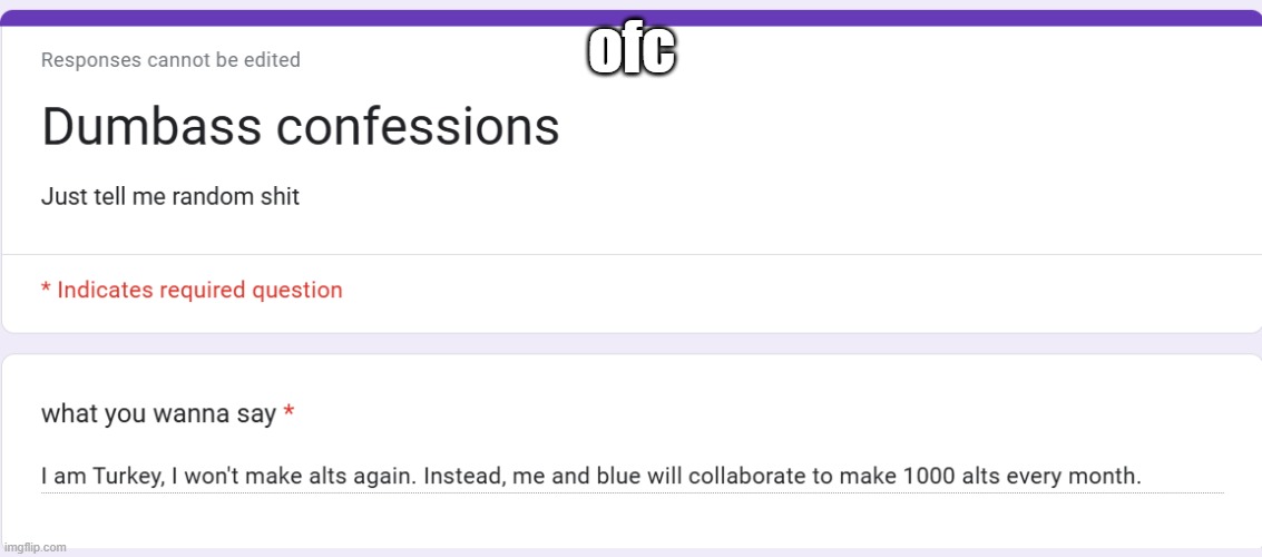 ofc | made w/ Imgflip meme maker