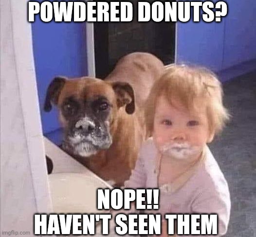 Powdered Donuts? Nope!! Haven't Seen Them | POWDERED DONUTS? NOPE!! HAVEN'T SEEN THEM | image tagged in chris joines | made w/ Imgflip meme maker