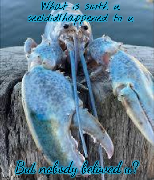 Minor spelling mistake, I meant belived | What is smth u see/did/happened to u; But nobody beloved u? | made w/ Imgflip meme maker