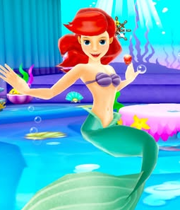 ariel happy pose Blank Meme Template