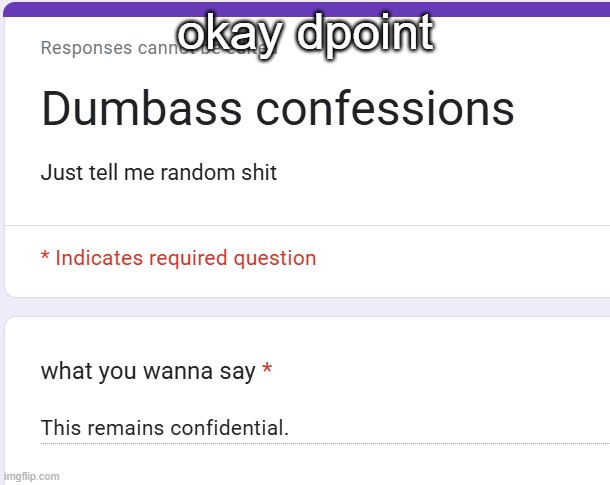 okay dpoint | made w/ Imgflip meme maker