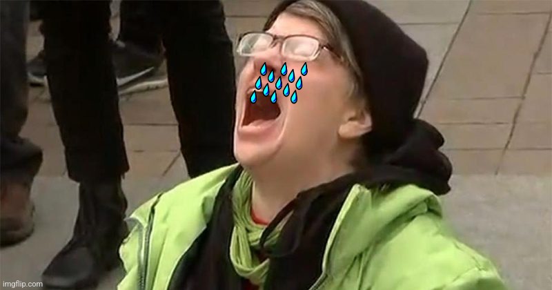 crying liberal | image tagged in crying liberal | made w/ Imgflip meme maker