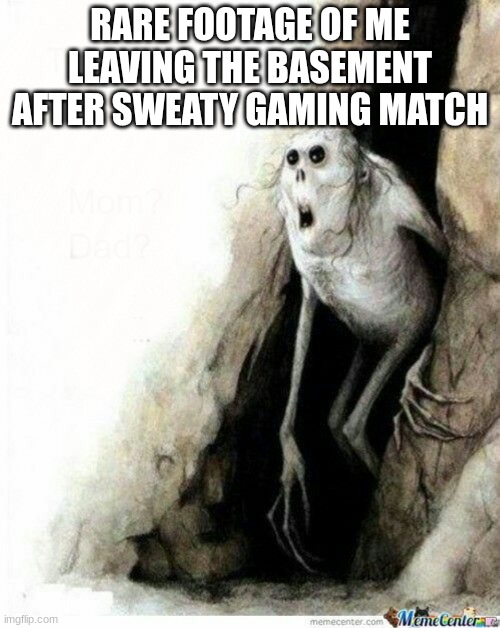 Outside first time | RARE FOOTAGE OF ME LEAVING THE BASEMENT AFTER SWEATY GAMING MATCH | image tagged in outside first time,funny memes,fun,truth,memes | made w/ Imgflip meme maker