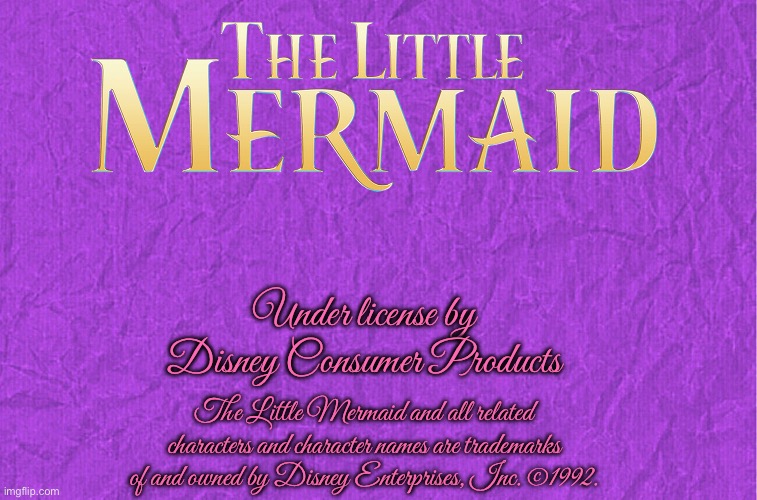 The Little Mermaid Intro (Sega Genesis) (Fan Made) | Under license by Disney Consumer Products; The Little Mermaid and all related characters and character names are trademarks of and owned by Disney Enterprises, Inc. ©1992. | image tagged in generic purple background,sega,disney,ariel,videogame,video game | made w/ Imgflip meme maker