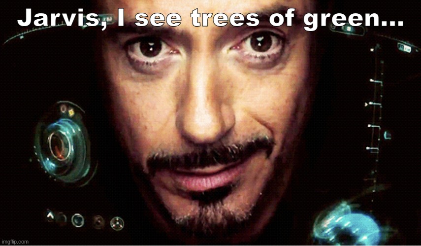 continue... | Jarvis, I see trees of green... | image tagged in jarvis | made w/ Imgflip meme maker