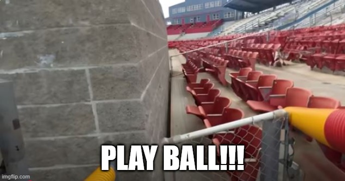 Cheap Seats | PLAY BALL!!! | image tagged in you had one job | made w/ Imgflip meme maker