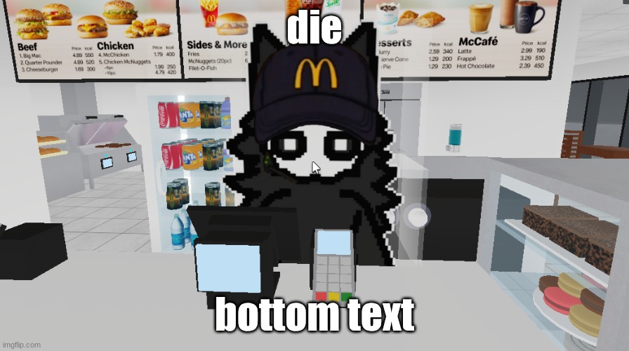 die | die; bottom text | image tagged in die | made w/ Imgflip meme maker