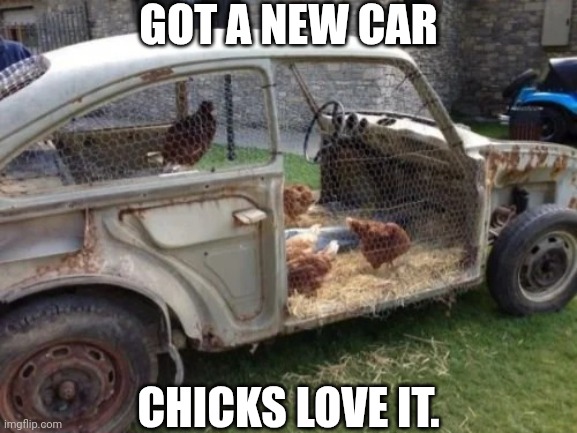 Got A New Car Chicks Love It. | GOT A NEW CAR; CHICKS LOVE IT. | image tagged in chris joines | made w/ Imgflip meme maker