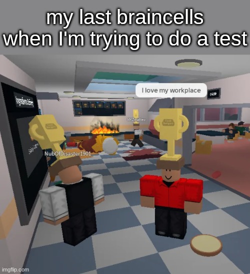 The Lack of Tradition is Depressing | my last braincells when I'm trying to do a test | image tagged in the lack of tradition is depressing,chaos | made w/ Imgflip meme maker