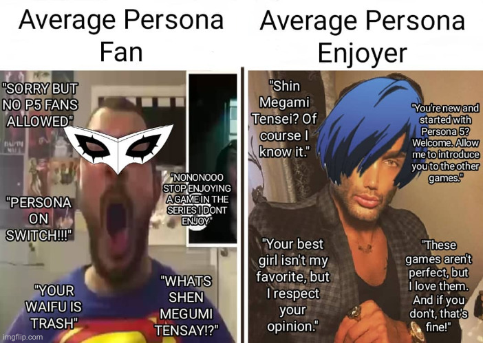 in my opinion persona 4 golden is the best persona game yet. | made w/ Imgflip meme maker