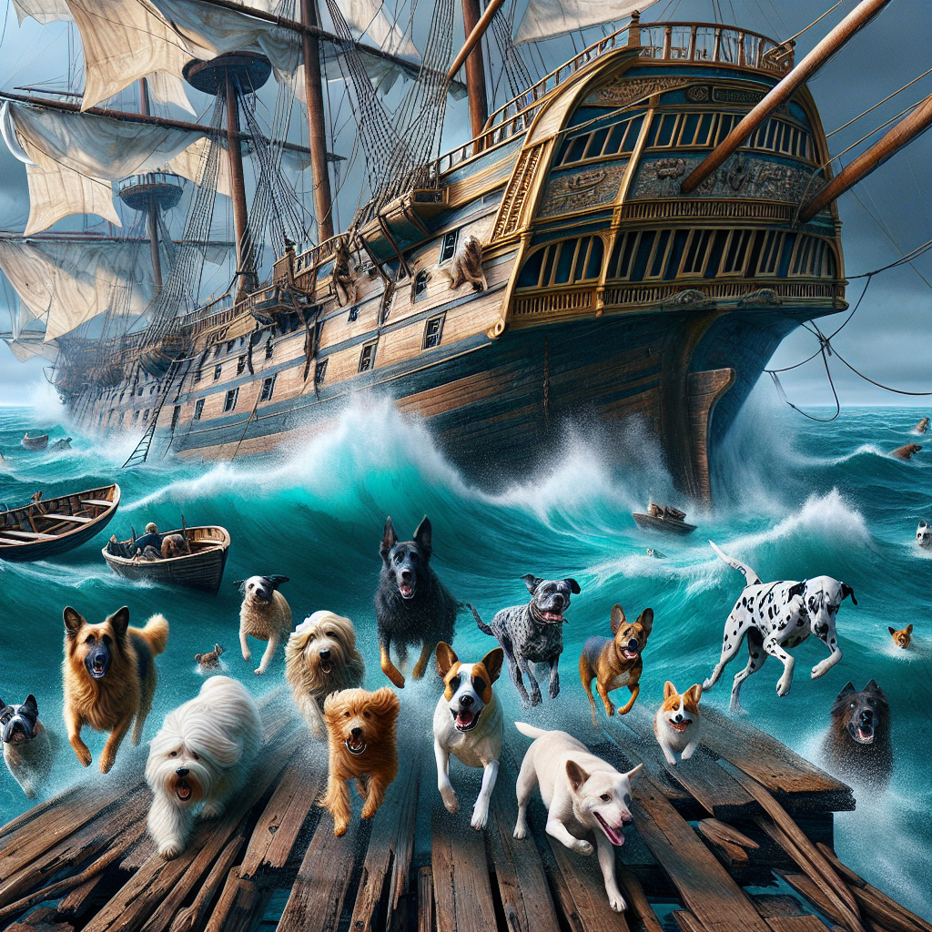 dogs fleeing a sinking ship Blank Meme Template