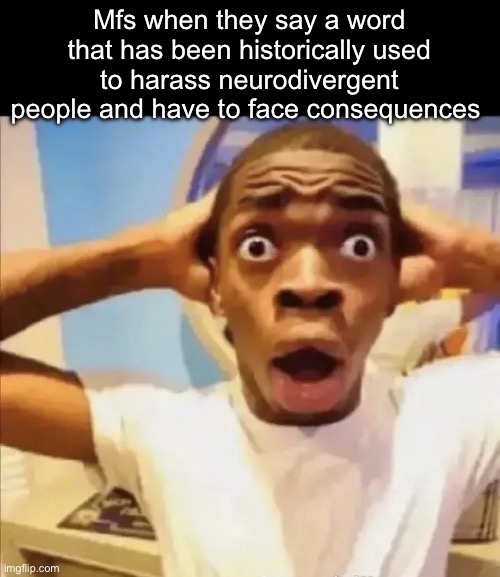 Jokes aside, I honestly couldn’t give a damn | Mfs when they say a word that has been historically used to harass neurodivergent people and have to face consequences | image tagged in flight reacts | made w/ Imgflip meme maker