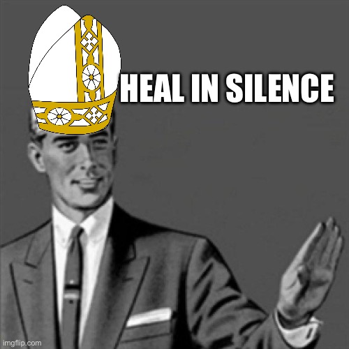 Correction guy | HEAL IN SILENCE | image tagged in correction guy | made w/ Imgflip meme maker