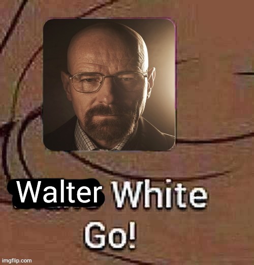 Walter White Go! | image tagged in walter white go | made w/ Imgflip meme maker