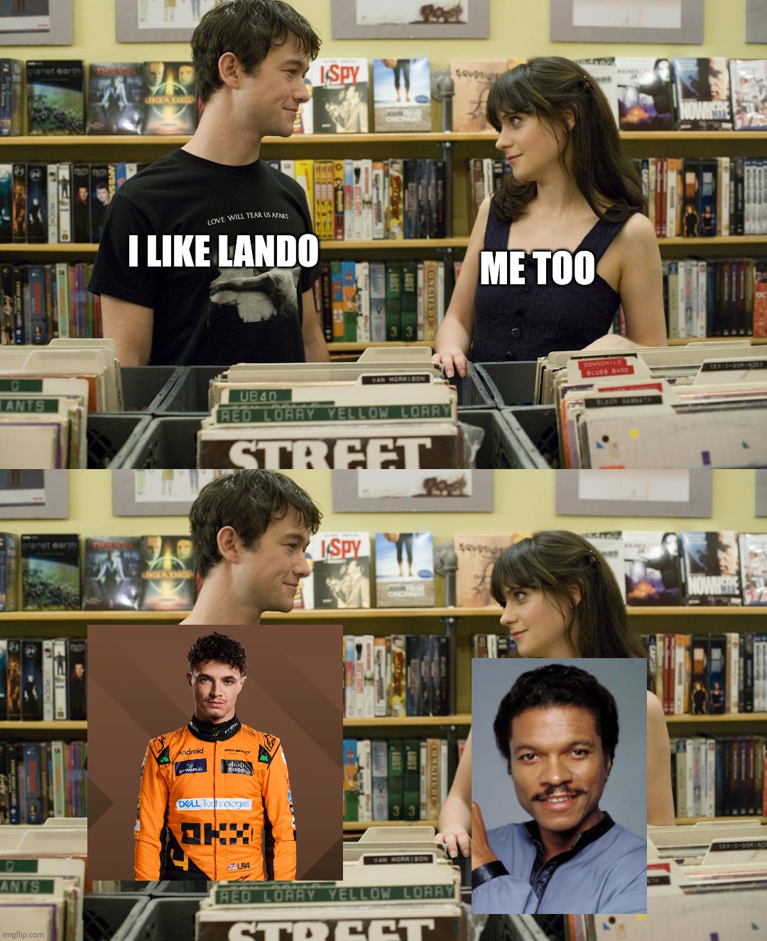 I Love Video Games / Me Too | I LIKE LANDO; ME TOO | image tagged in i love video games / me too,formula 1,driver,lando,lando calrissian | made w/ Imgflip meme maker