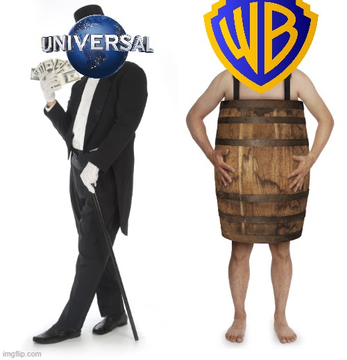 universal is the winner warner bros is the loser | image tagged in rich vs poor,prediction,universal studios,warner bros discovery | made w/ Imgflip meme maker