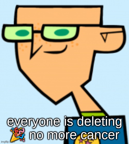 harold | everyone is deleting 🎉 no more cancer | image tagged in harold | made w/ Imgflip meme maker