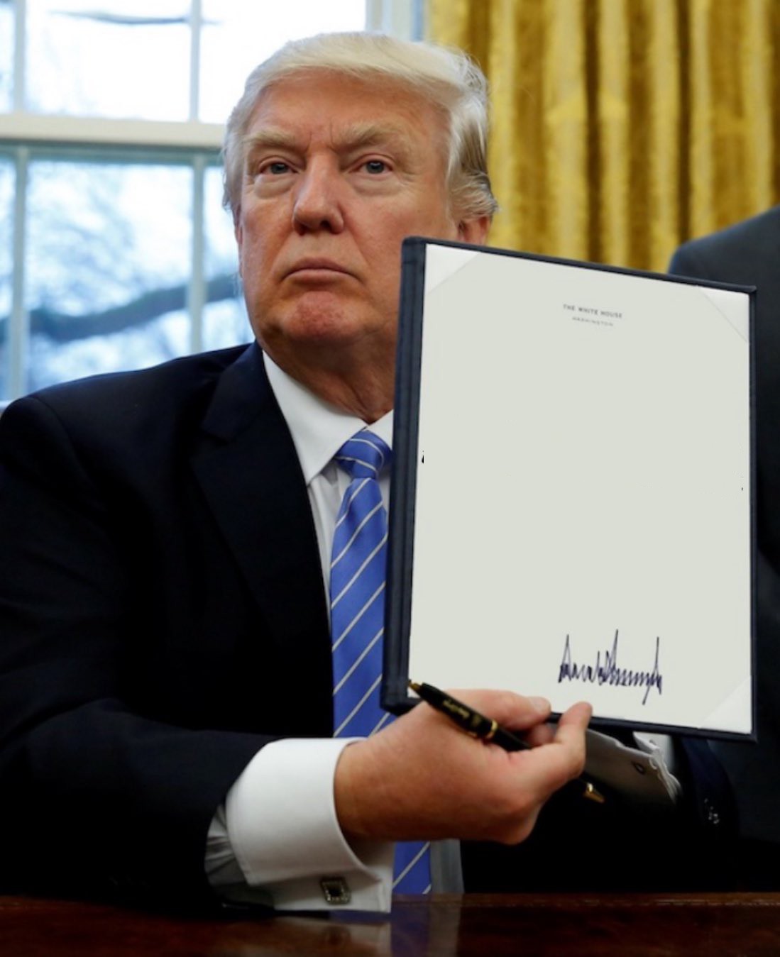 High Quality Trump Executive Order Sign Blank Meme Template