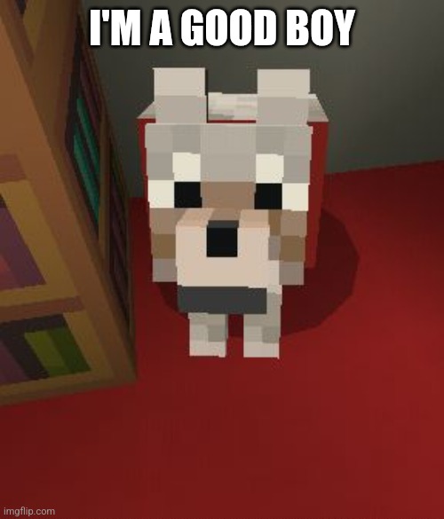 Minecraft Good Boy | I'M A GOOD BOY | image tagged in minecraft good boy | made w/ Imgflip meme maker