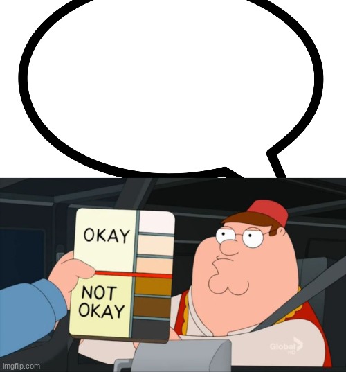 image tagged in speech bubble transparent,peter griffin color chart | made w/ Imgflip meme maker