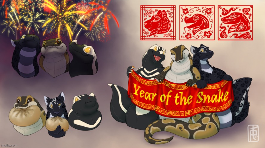 https://www.weasyl.com/~palehorntea/submissions/2462678/year-of-the-snake | made w/ Imgflip meme maker