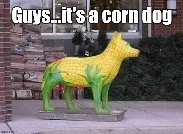 Corn Dog | Guys...it's a corn dog | image tagged in eyeroll | made w/ Imgflip meme maker