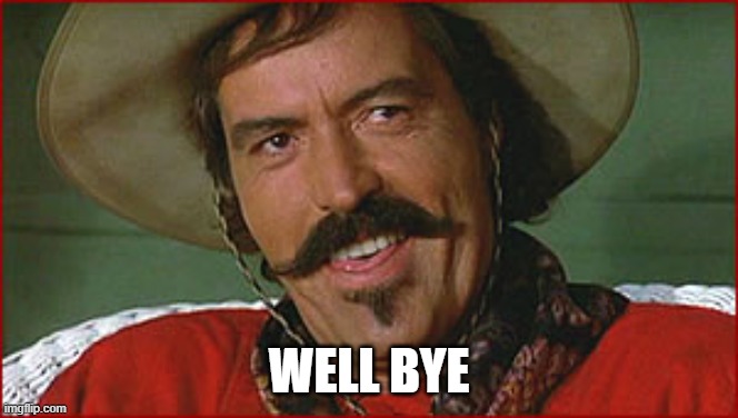 Well, bye | WELL BYE | image tagged in well bye | made w/ Imgflip meme maker