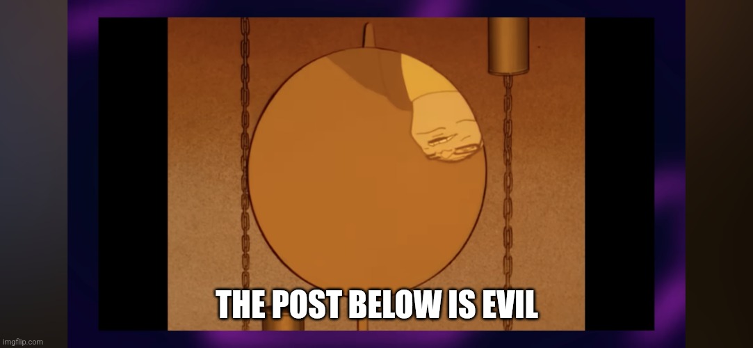 Mr the dog is eating poo | THE POST BELOW IS EVIL | image tagged in mr the dog is eating poo | made w/ Imgflip meme maker