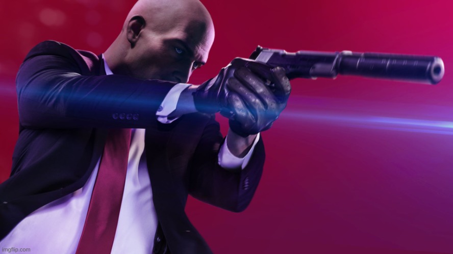 Agent 47 silenced pistol | image tagged in agent 47 silenced pistol | made w/ Imgflip meme maker