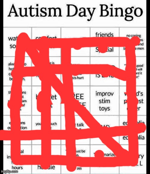 autism bingo | image tagged in autism bingo | made w/ Imgflip meme maker