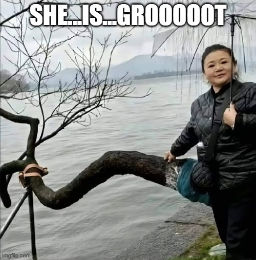 Groot | SHE...IS...GROOOOOT | image tagged in groot | made w/ Imgflip meme maker