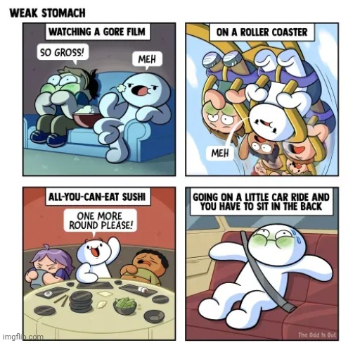 Weak stomach, ooooofs | image tagged in stomach,roller coaster,theodd1sout,sushi,comics,comics/cartoons | made w/ Imgflip meme maker