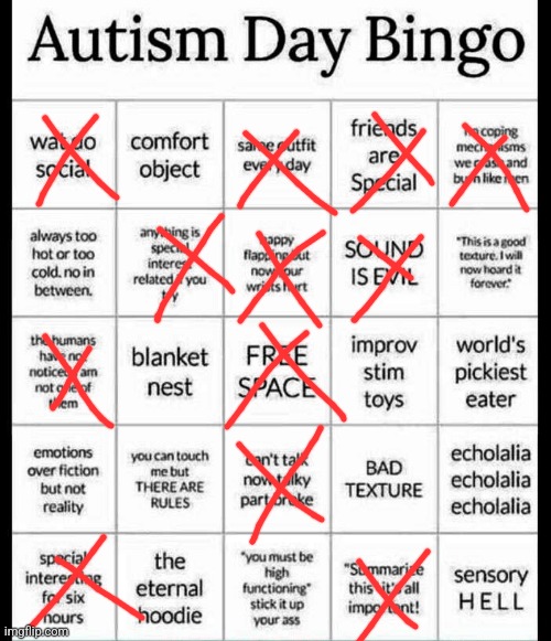 autism bingo | image tagged in autism bingo | made w/ Imgflip meme maker