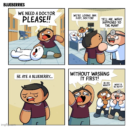 Blueberries | image tagged in blueberry,blueberries,comics,comics/cartoons,doctor,theodd1sout | made w/ Imgflip meme maker