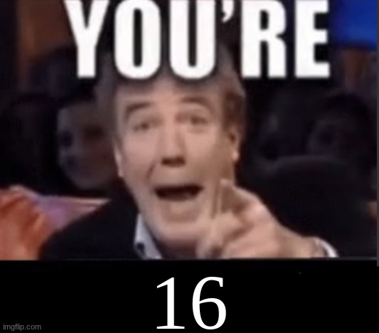 You're X (Blank) | 16 | image tagged in you're x blank | made w/ Imgflip meme maker