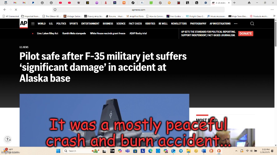 It was a mostly peaceful crash and burn accident... | made w/ Imgflip meme maker